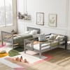 Twin Over Twin Bunk Bed with Storage Stairway and Guardrail, Sturdy Pinewood Bed Frame, No Box Spring Required - ModernLuxe - 3 of 4