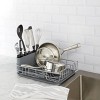 LunaLulinlk (2 pack) Low Profile Metal Stacking Dish Drying Rack, Charcoal Gray - 2 of 4