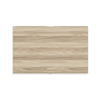 Tan Oak Grain Mid-Century 5-Drawer Dresser with Chevron Pattern
