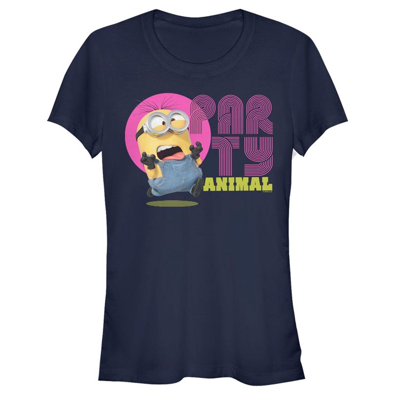 Juniors Womens Minions: The Rise of Gru Dave Party Animal T-Shirt, 1 of 5