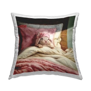 Stupell Industries Bunny Rabbit Resting in Bed Modern Portrait - 1 of 3