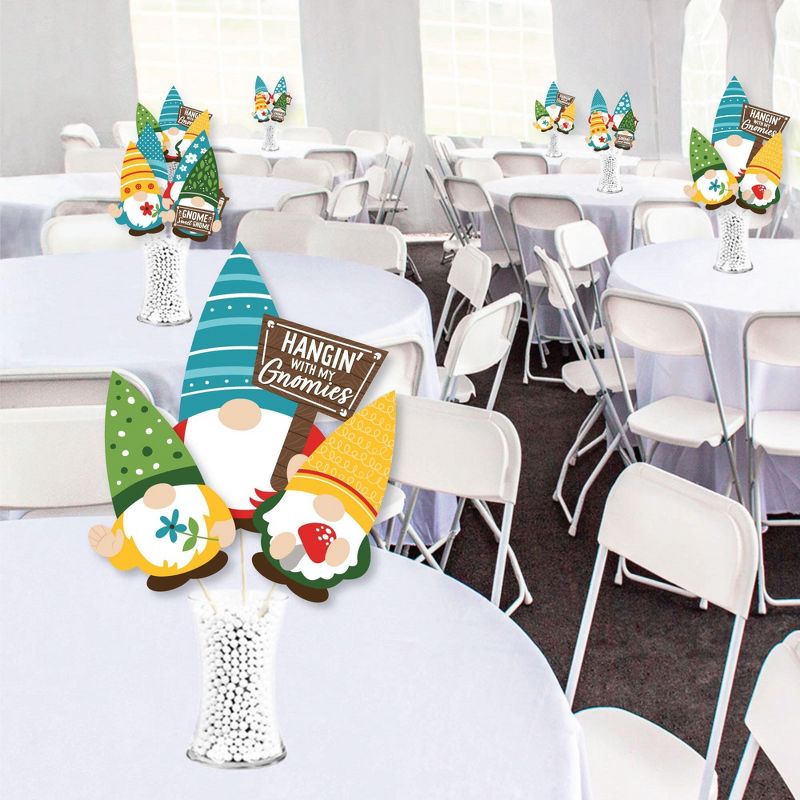 Big Dot of Happiness Garden Gnomes - Forest Gnome Party Centerpiece Sticks - Showstopper Table Toppers - 35 Pieces, 2 of 8