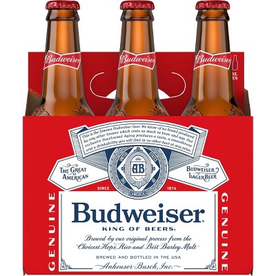 Budweiser Lager Beer - 6pk/12 Fl Oz Bottles : Target