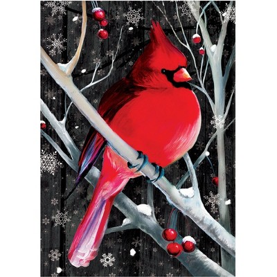 Home & Garden 18.0" Midnight Cardinal Flag Double Sided Custom Decor  -  Flags