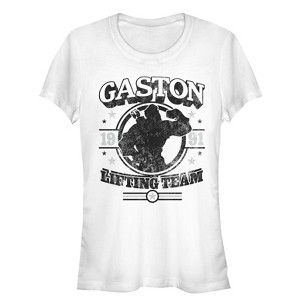 Juniors Womens Beauty and the Beast Gaston Lifting Team T-Shirt - 1 of 3