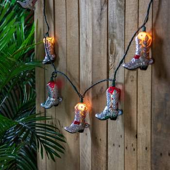 Northlight 10-count Brown Tiki Mask Patio String Lights - 7.25 Ft Brown ...