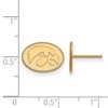 Black Bow Jewelry 14k Yellow Gold Iowa Hawkeyes NCAA Post Earrings - 2 of 3