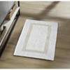 Hotel Bath Rug 100% Premium Cotton Tufted Weave Two Tone Reversible Bathroom Rug, Super Soft Absorbent, Machine Washable Bath Mat - 2 of 4
