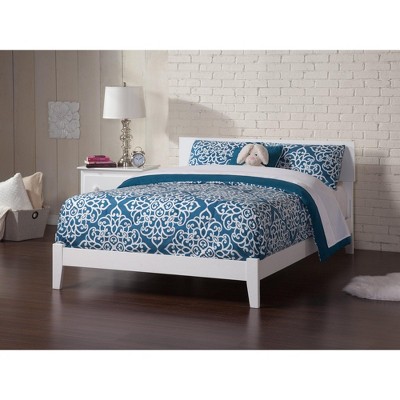 AFI Furnishings Orlando Full Traditional Bed with Open Footboard and Turbo Charger in White