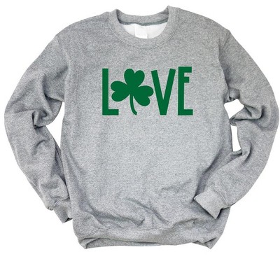 Simply Sage Market Women's Graphic Sweatshirt Love Clover St. Patrick's Day