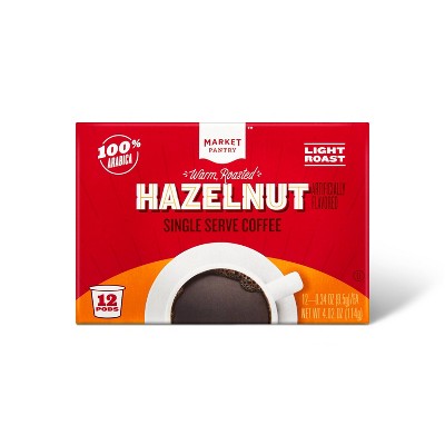Hazelnut Light Roast Coffee - Single Serve Pods - 12ct - Market Pantry™