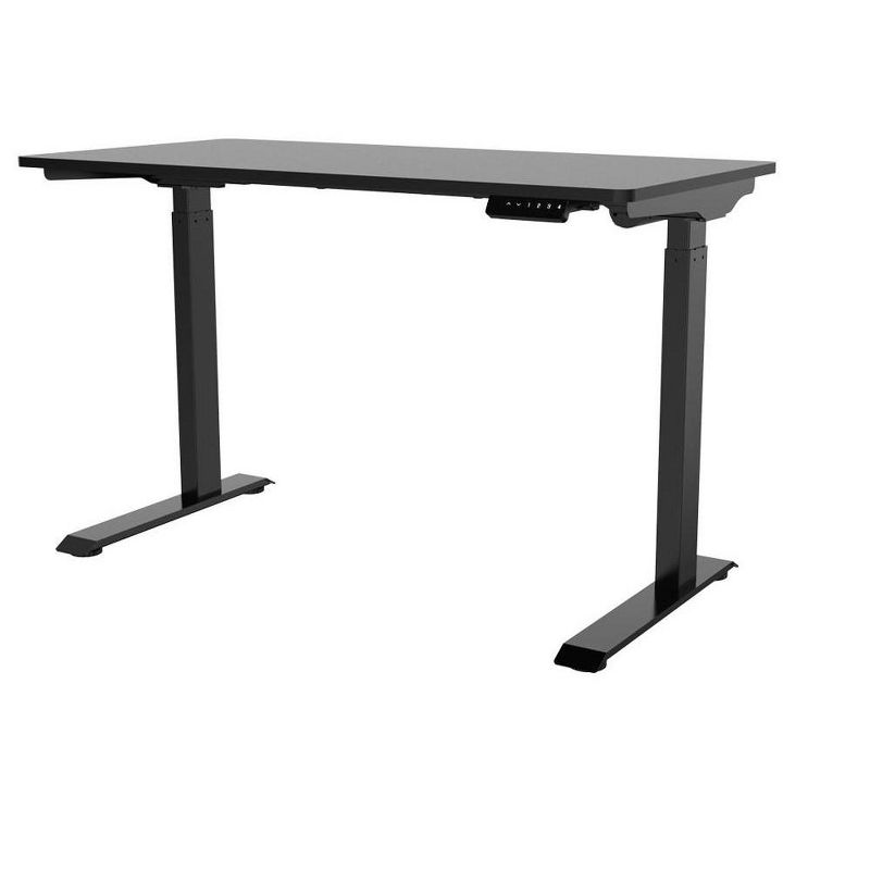 Monoprice WFH Single Motor Height Adjustable Sit-Stand Desk Table with 4 foot Top, Black, Laptop Computer Workstation - Workstream Collection, 1 of 7