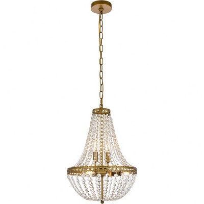 Elegant Lighting Valeria 5 - Light Pendant in  Brass