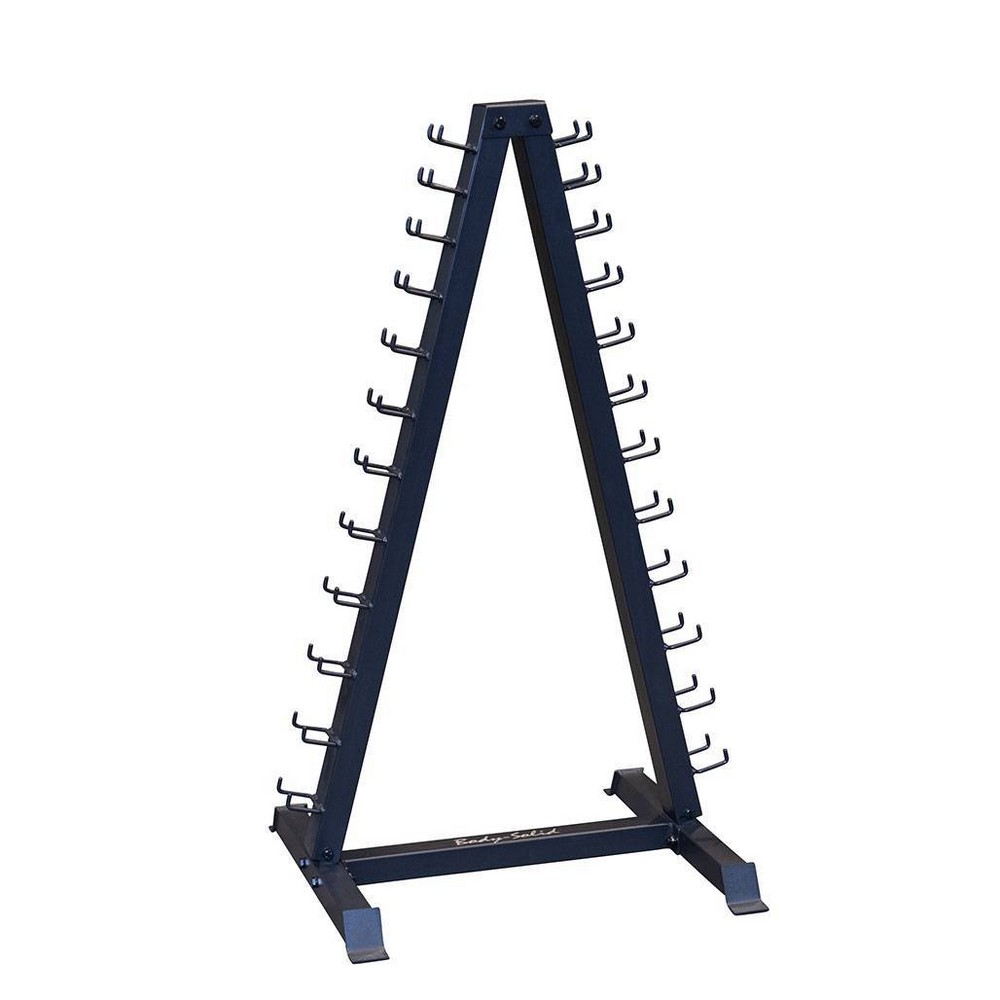 Body-Solid 12 Pair Vinyl/Neoprene Vertical Dumbbell Rack