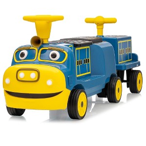 12V Ride on Train Trackless, 2 Seater Kids Ride on Toy Licensed by CHUGGINGTON with Removable Storage Chair, Light, Music - 1 of 4