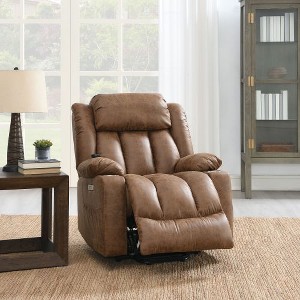 CENGHU Leather Power Motion Recliner Chair with Lift, Heating & Massage Function, Comfy Modern Adult Accent Armchairs, Sofa Chair for Living Room - 1 of 4