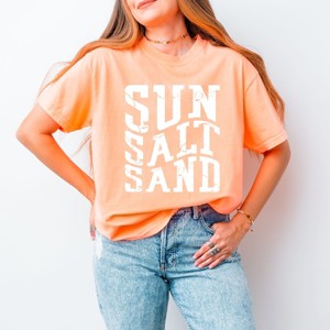 Sun Salt Sand Wavy - Womens Garment Dyed Tee - 1 of 3