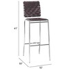 Zuo Criss Cross Barstool (Set of 2) Espresso - 3 of 4