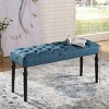 Syemin Ottomans and Benches Upholstered Bedroom Benches, Footrest Stool Accent Bench, Vintage Bedroom Bench End of Bed, Blue, 48"*16"*19.5" - 2 of 4