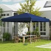 Resenkos Backyard Garden Canopy, Camping Canopy Screen Tent,13' x 13' Pop Up Canopy Tent with Height Adjustable for Outdoor, Garden, Patio, Dark Blue - 3 of 4