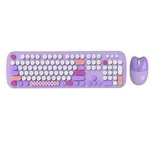 SAHARA - Wireless Keyboard & Mouse Combo - Silent Click, Colorful 104 Keys - 1 of 4