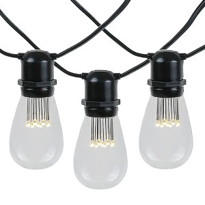 Novelty Lights 100 Feet Heavy Duty Light Strings and Sets with 50 In-Line E26 Sockets, Black Wire PVC Stringer, 24" Spacing, Non-Connectable - 1 of 4