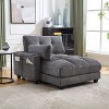Mocamel UNITED WE WIN Sleeper Sofa Couch Bed,Oversized Chaise Lounge Chair Cozy Cloud Couch - 3 of 4