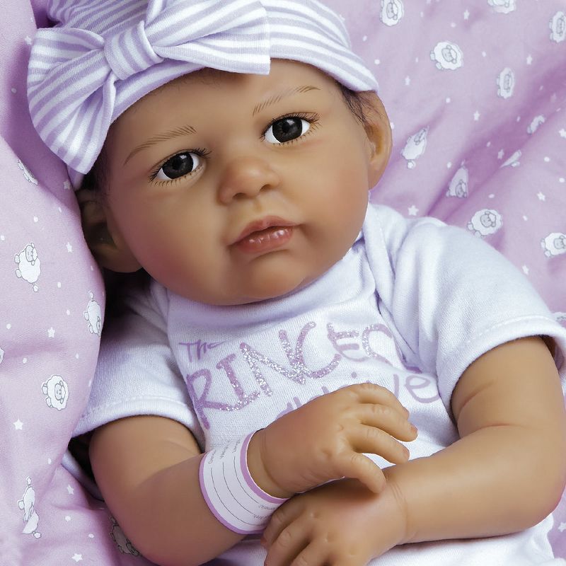 Paradise Galleries Real Life Baby Doll The Princess Has Arrived. 20 inch Reborn Baby Girl Crafted in Silicone - Like Vinyl & Weighted Cloth Body, 3 of 11