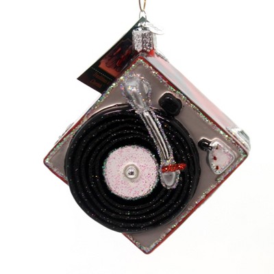 Old World Christmas 4.25 In Record Player Phonograph Music Classic Tree Ornaments