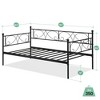 Nasitip Twin Size Daybed Frame with Headboard,Heavy Duty Metal Slats for Sturdy Support - 3 of 4