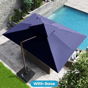 Crestlive Products 10' x 13' Patio Cantilever Umbrella Offset Double Top High-strength Aluminum Pole with 360°Rotation 5 Heights Adjustable Umbrella - 1 of 4