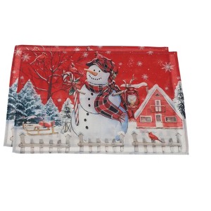 Unique Bargains Christmas Place Mats Flax Pink White 11.8"x17.7" 2 Pcs - 1 of 4