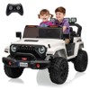 24V Ride On Car, 4WD 2 Seater Kids' Electric Vehicle Truck with Remote Control, Adjustable Footwell Ride On Truck, 3 Speeds, Led Lights, Bluetooth - 2 of 4