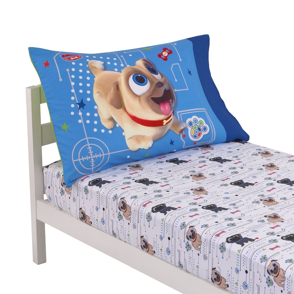 Disney Puppy Dog Pals 2 Piece Toddler Sheet Set - Fitted Bottom Sheet & Reversible Pillowcase - thumbnail 3