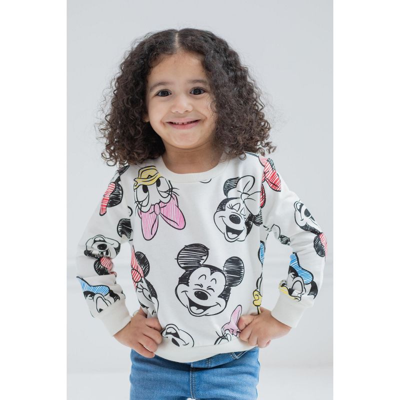 Disney Frozen Minnie Mouse Princess Moana Nightmare Before Christmas Toy Story Lion King Lilo & Stitch Girls Pullover Sweatshirt Little Kid to Big, 2 of 7