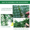 Artificial Wall Panels 20 x 20 Inch,Grass Wall Panels with 20 Zip Tiles.Greenery Backdrop Privacy Screen for Indoor and Outdoor Decor,12 Pack - 4 of 4