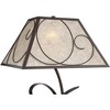 Franklin Iron Works Teri Rustic Country Cottage Table Lamp 27" Tall Brown Metal Floral Light Mica Tapered Shade for Bedroom Living Room House Home - 3 of 4