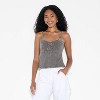 Women's Denim Buckle Corset Tank Top - Wild Fable™ Gray Wash - 2 of 3