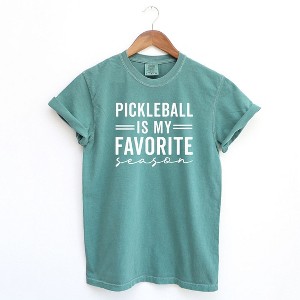 Simply Sage Market Women's Pickleball Is My Favorite Season Short Sleeve Garment Dyed Tee - 1 of 2