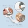 Wrapables 5mm x 5mm Self Adhesive Mosaic Glass Mirror Tile Stickers, 1960pcs for Arts and Crafts, Home Decoration, Rose Gold - 2 of 4