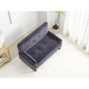 MAYEERTY Two Seater Sleeper Sofa with Recline Function for Living Room Bedroom Gray - 4 of 4