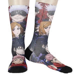 Jujutsu Kaisen Men's Anime Character Art Sublimated Crew Sock - 1 of 4