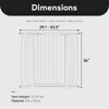 BalanceFrom Walk Thru Safety Gate for Baby and Pets, Doorways, Stairways, Hallways, Fits 29.1-43.3 Inch Openings, 36 Inch Height, White - 4 of 4