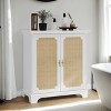TIRAMISUBEST Rattan Door Sideboard Buffet Cabinet - Kitchen & Living Room Storage with Decorative Liquor Cabinet, 32" Console Cupboard for Entryway - 3 of 4