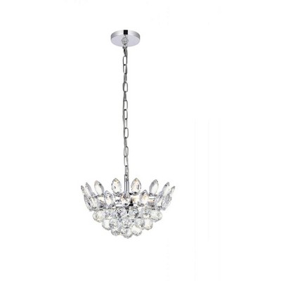 Elegant Lighting Emilia 14 inch pendant in chrome