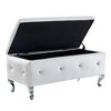 CAVINAS Bed Bench with Storage, Bed Storage Bench with Cushions, Entryway Bench with Crystal Buttons for Bedroom, Entrance - 3 of 4