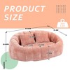 MOONMISS Giant Bean Bag Chair Couch, 57''W Oversized Bean Bag Sofa with Foam Filler, Lazy Loveseat Chair with 2 Pillows for Living Room - 3 of 4
