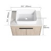 NicBex Floating Bathroom Vanity with 4 Styles Ceramic Basin,Bathroom Sink Vanity with Soft Close Doors,Bathroom Sink Cabinet for Bathroom,Oak - 3 of 4