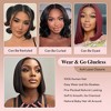 Jessie's Wig 8-14 Inch Straight Bob Glueless Wig 4x4 Pre Cut Lace For Women Natural Black 1 Pc/Pack - 3 of 4