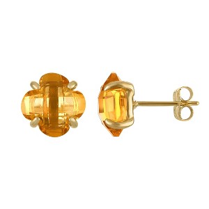 Designs By Gioelli 10K Gold Gemstone Clover Stud Earrings - 1 of 2